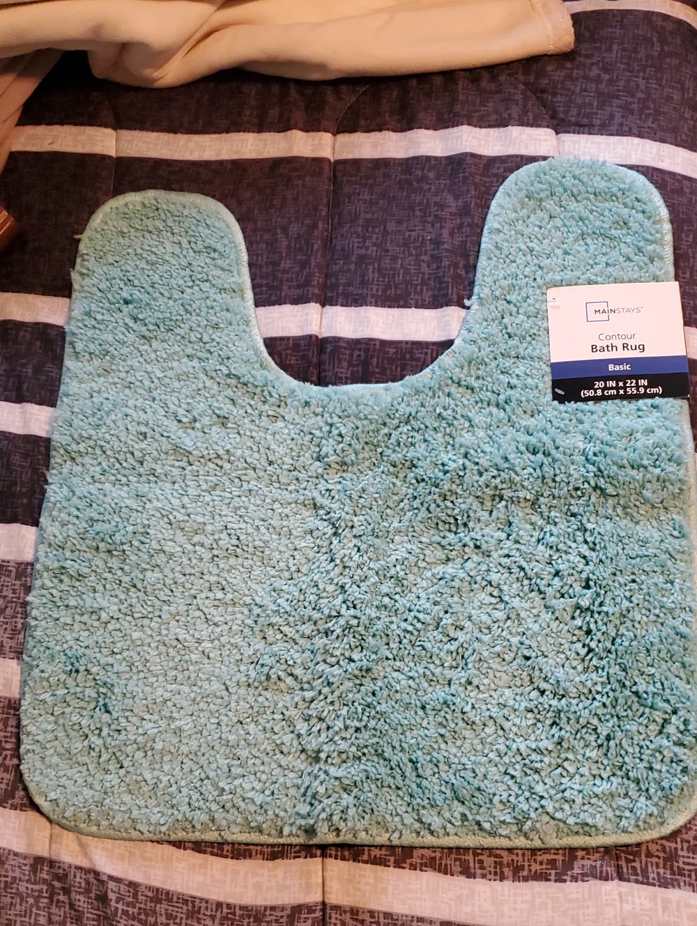 Mainstays Aqua Contour Bath Rug